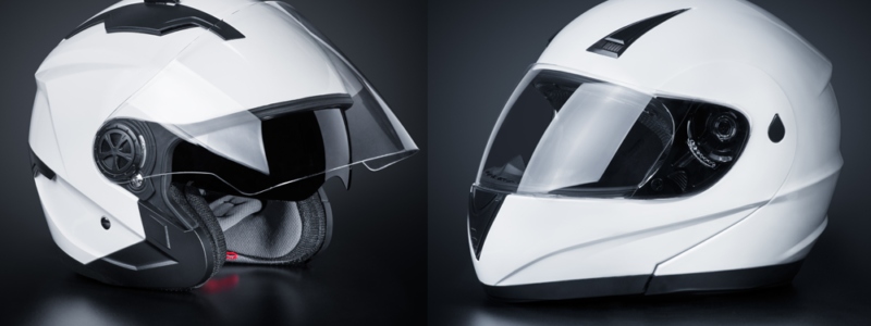 Full Face and Open Face Motorcycle Helmets